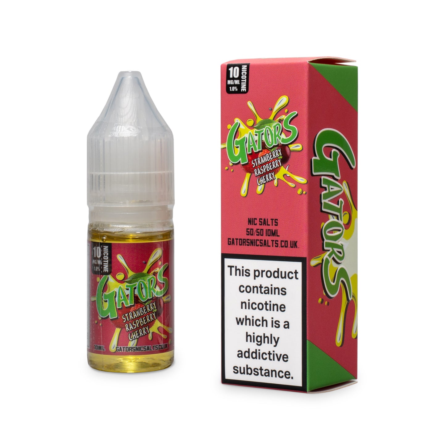 Gators Strawberry Raspberry Cherry 10mg & 20mg Nic Salt